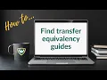 How to find transfer equivalency guides