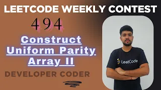 Construct Uniform Parity Array II LeetCode 3876 Weekly Contest 494 Java Developer Coder