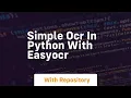 Simple ocr in python with easyocr