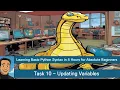 Learning Basic Python Syntax in 4 Hours for Absolute Beginners Task 10 Updating Variables 1