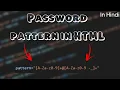 HTML pattern Attribute Password CodeModeOn