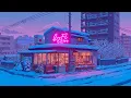Calm Winter Coffee Shop on a Snowy City Corner ❄️Soft Lofi Beats \u0026 Warm Ambience for Study and Relax
