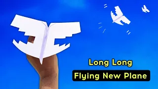 New flying bird plane (Longest Fly), a4 paper new bird plane, best paper plane making 