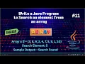 Java Program Search an Element from an Array Array Basics Code Innovate