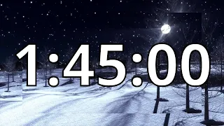 1 Hour 45 Minutes 105 Minutes Timer with Music Snowfall Timer