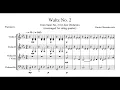 Dmitri Shostakovich - Waltz No 2 for string quartet with sheet