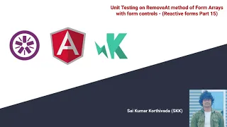 Angular Unit testing - 33 Unit testing form array removeAt method with form controls Part 15