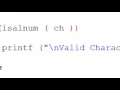 106 isalnum function in C Programming Hindi