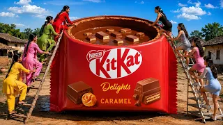 🍫 The World’s Biggest KitKat Chocolate! 😱🍫 ! #chocolate #kitkat #challenge #birthday 