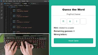 ASMR Programming - Coding Guess the Word Game with Javascript