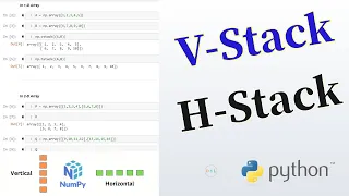 Python Numpy Tutorial - 14 Vstack and Hstack