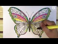 Zentangle Art Coloring Butterfly Art Therapy