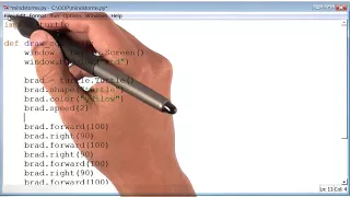 Lesson 2a Use Classes - Draw Turtles 07 Change Turtle Shape Color and speed Python Program