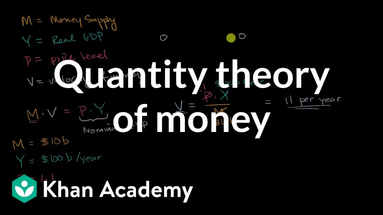 Quantity theory of money | AP Macroeconomics | Khan Academy