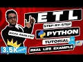 ETL Real LIFE Example Of How To Transform Data Step-by-step Python tutorial