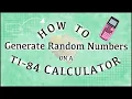 Generate Random Numbers on TI-84 Calculator