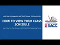 How to View your Class Schedule