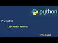 Python lecture 24 User Defined Module