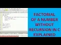 Factorial program without recursion
