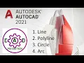 2 AutoCAD Tutorial for Beginners Line Polyline Circle Arc