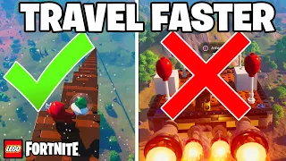 The BEST TIPS To TRAVEL FAST in LEGO Fortnite...