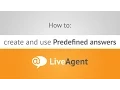 How to Predefined answers in LiveAgent www liveagent com