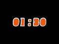 1 Minute and 30 Seconds Countdown Timer with Alarm Chapters - Orange White