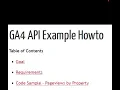 GA4 API Python Example