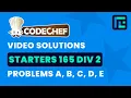 Codechef Starters 165 Solutions - A to E by Pradyumn Kejriwal TLE Eliminators