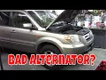 Honda Pilot alternator test and replacement Lots of details