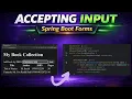 Spring into java - Accepting input validating basic