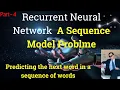 Recurrent Neural Network Part-4 Predicting Next Word in a Sequence Sequence Modeling Problem