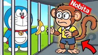 Nobita Became Monkey in the Zoo