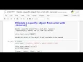 Delete a specific object from a list with remove in Python