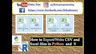 How to Export Csv and Excel files from Python and R Export CSV and Excel files from python