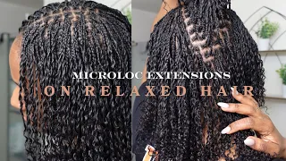 micro loc extensions on relaxed hair