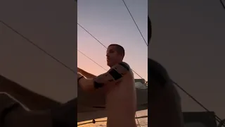 Sunset at sea 🌅 #family #sailing #sailinglife #viral