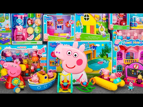 Download MP3 Peppa Pig Toys Unboxing Review ASMR | Peppa Pig Peppa's Waterpark Playset | Peppa's Telephone