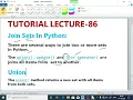 PYTHON LECTURE - 86 Join Sets In Python Union Update Or Operator EnhanceCodeLearning