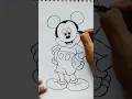 How to draw Disney cartoon Mickey simple and easy drawing of Mickey mouse