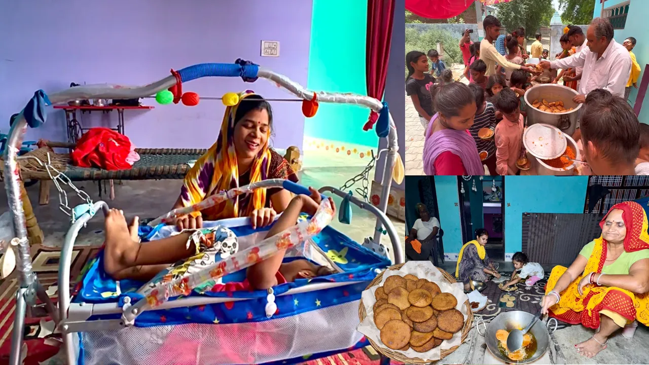 💁♀️सुबह से ही किस चीज की तैयारी🎊होने लगी/रात तक🌚दादी और पोती मिलकर क्या बनाने में लगी है🍱#celebrate
