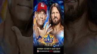 WWE تعلن عن مواجهة جون سينا ضد أي جي ستايلز في كراون جول 2025 