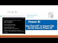 Use ChatGPT to import SQL server data to Power BI