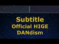 Download Lagu Karaoke♬ Subtitle - Official HIGE DANdism 【No Guide Melody】 Instrumental