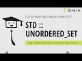 std unordered - set In C