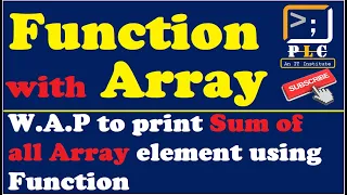 C programming Part 87 Function with Array Pass whole array as an argument Sum of all element