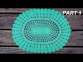 Crochet Oval Doily Table Runner Tutorial Part 1 Round 1 - 7
