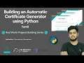 Building an Automatic Certificate Generator using Python Tamil