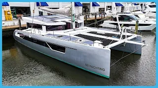 Is This the PERFECT ELECTRIC BLUEWATER Cruising Cat? [Full 4K Tour] Learning the Lines