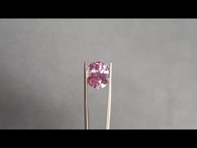 Бирманская розовая шпинель 7,03 карата Видео  № 1